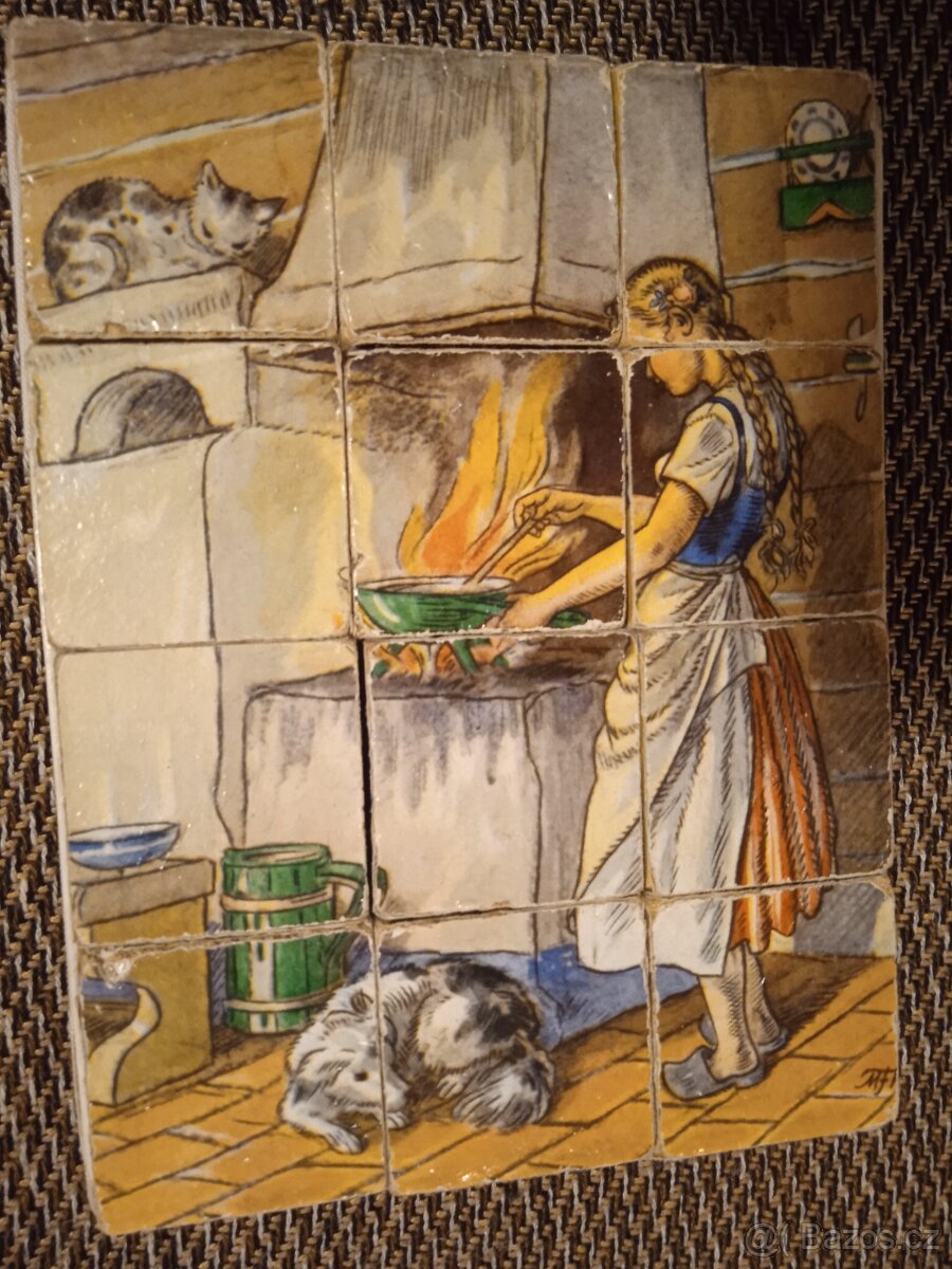 Staré dřevěné kostky Popelka - 2