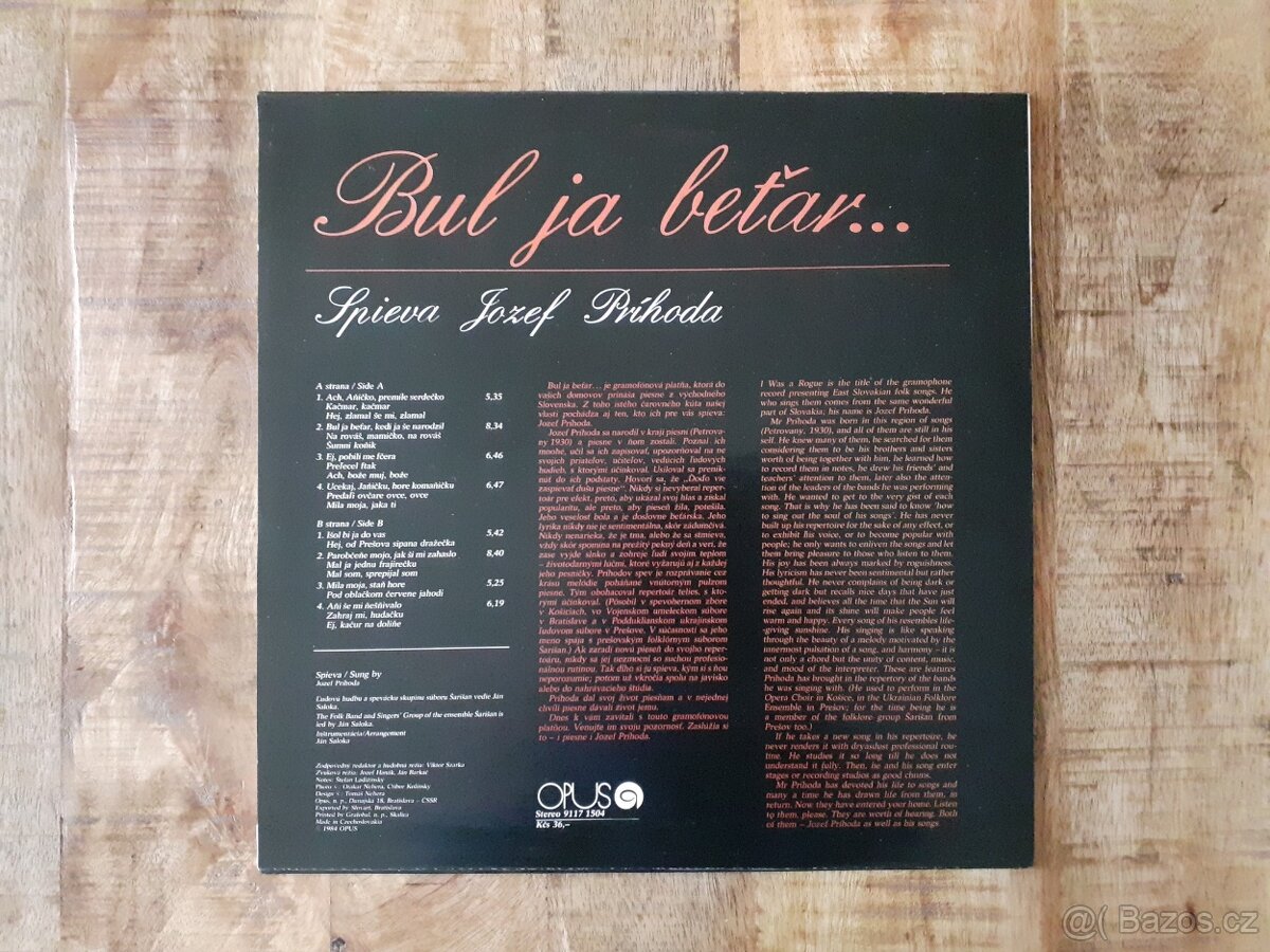 LP: Jozef Príhoda - Bul ja beťar... - 2