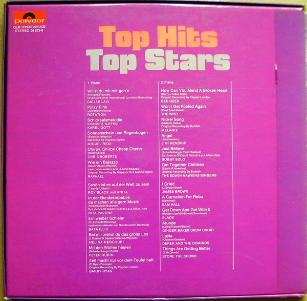 Various – Top Hits - Top Stars '72 (2 LP box)) - 2