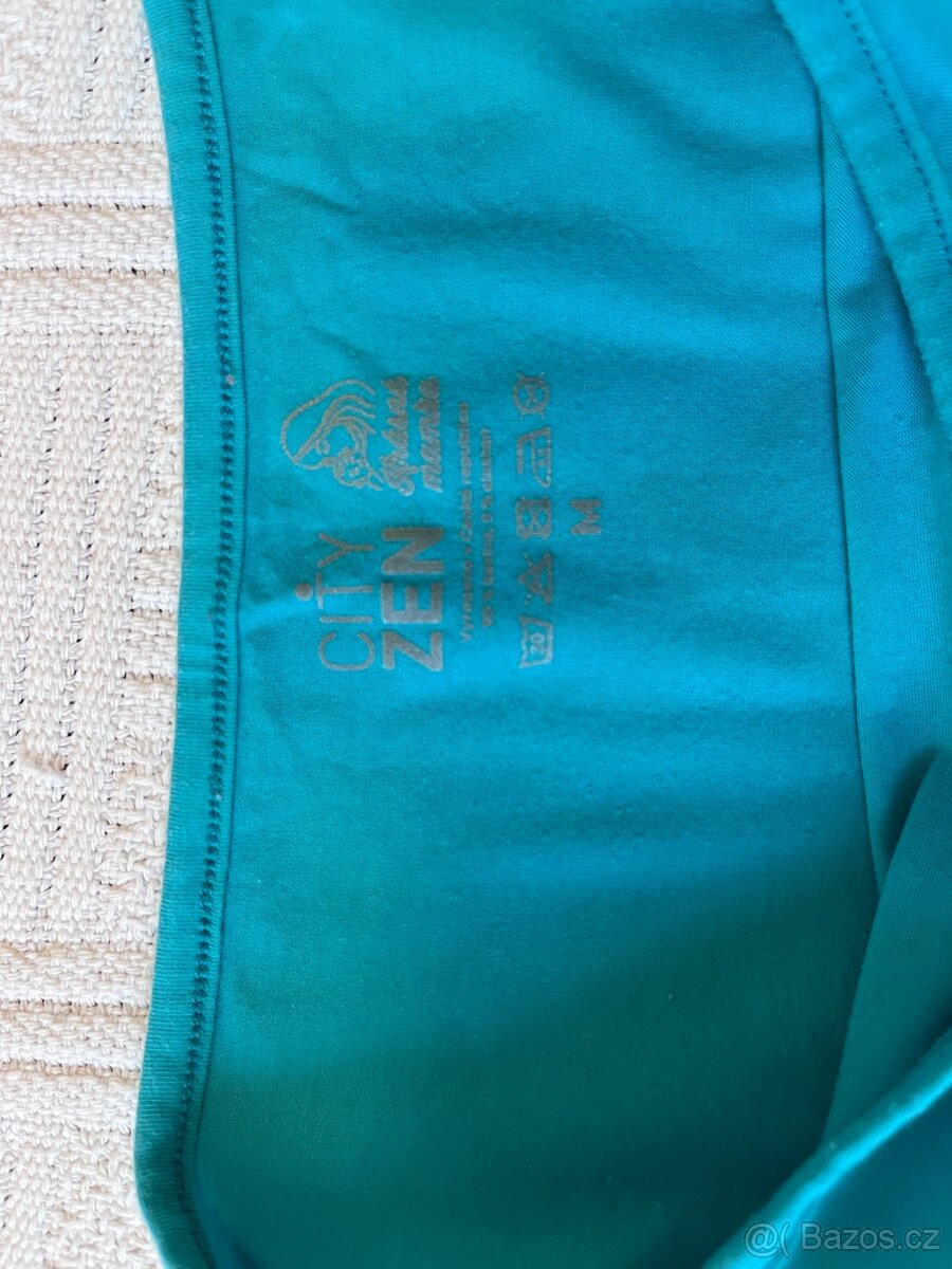 Kojící tričko tyrkysové - M, odpovídá spíše S - 2