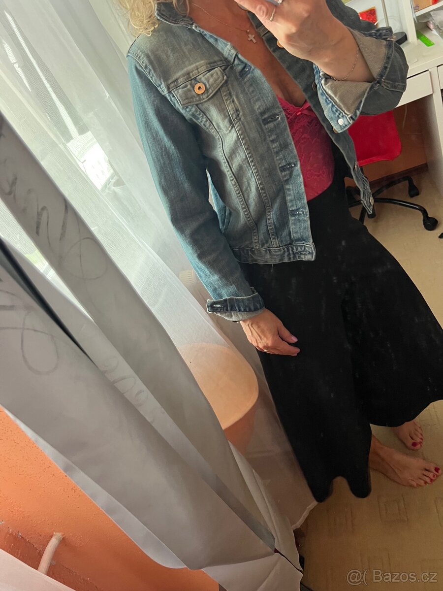 ZARA DŽÍNOVÁ BUNDA VEL.M - 2