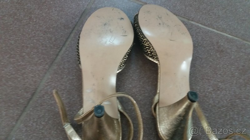 dámské zlaté páskové boty vel. 37 - 2
