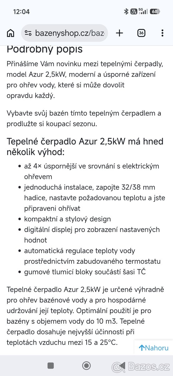 Tepelné čerpadlo azur swing - 2