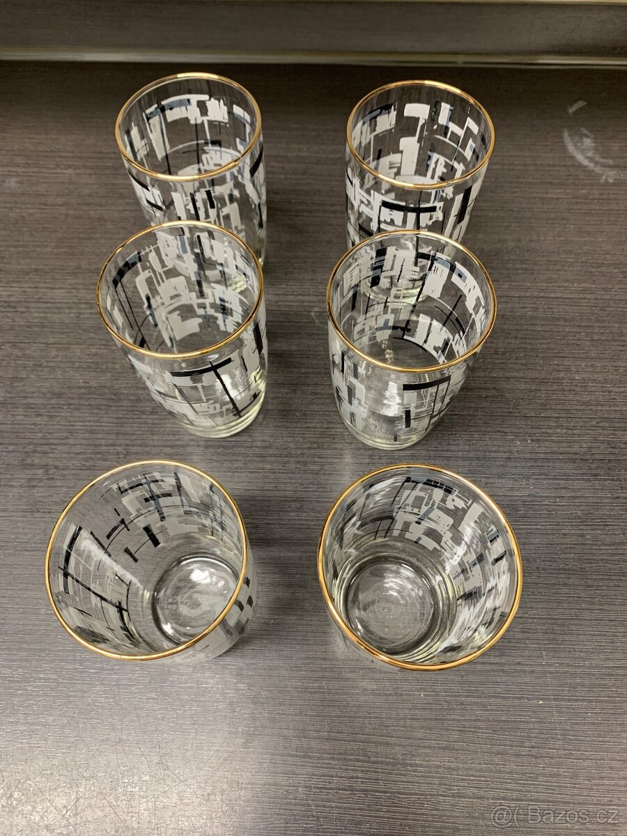 Retro sklenice 6ks - 2