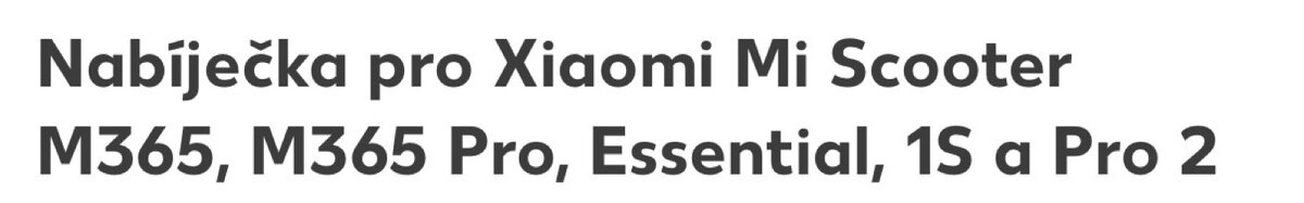 Xiaomi mi scooter, nabíječka - 2