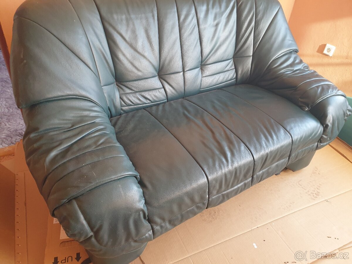 Dvoukřeslo v kůži - 2