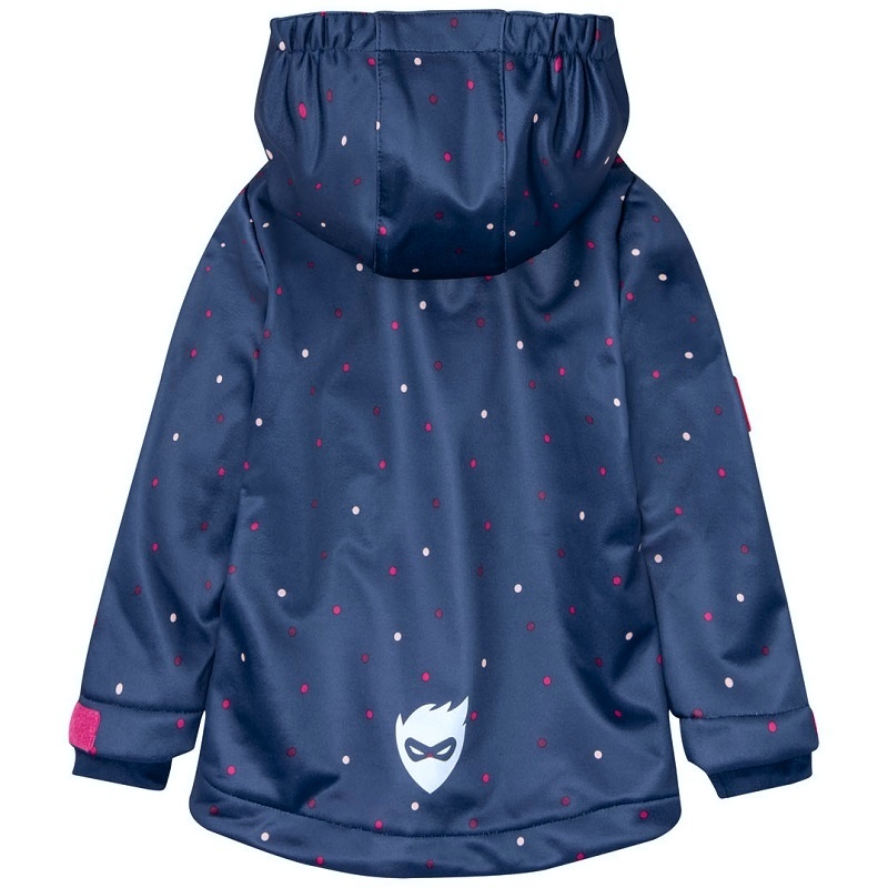 ☘️ Puntíkovaná SOFTSHELLOVÁ BUNDA s fleecem vel. 122/128 ☘️ - 2