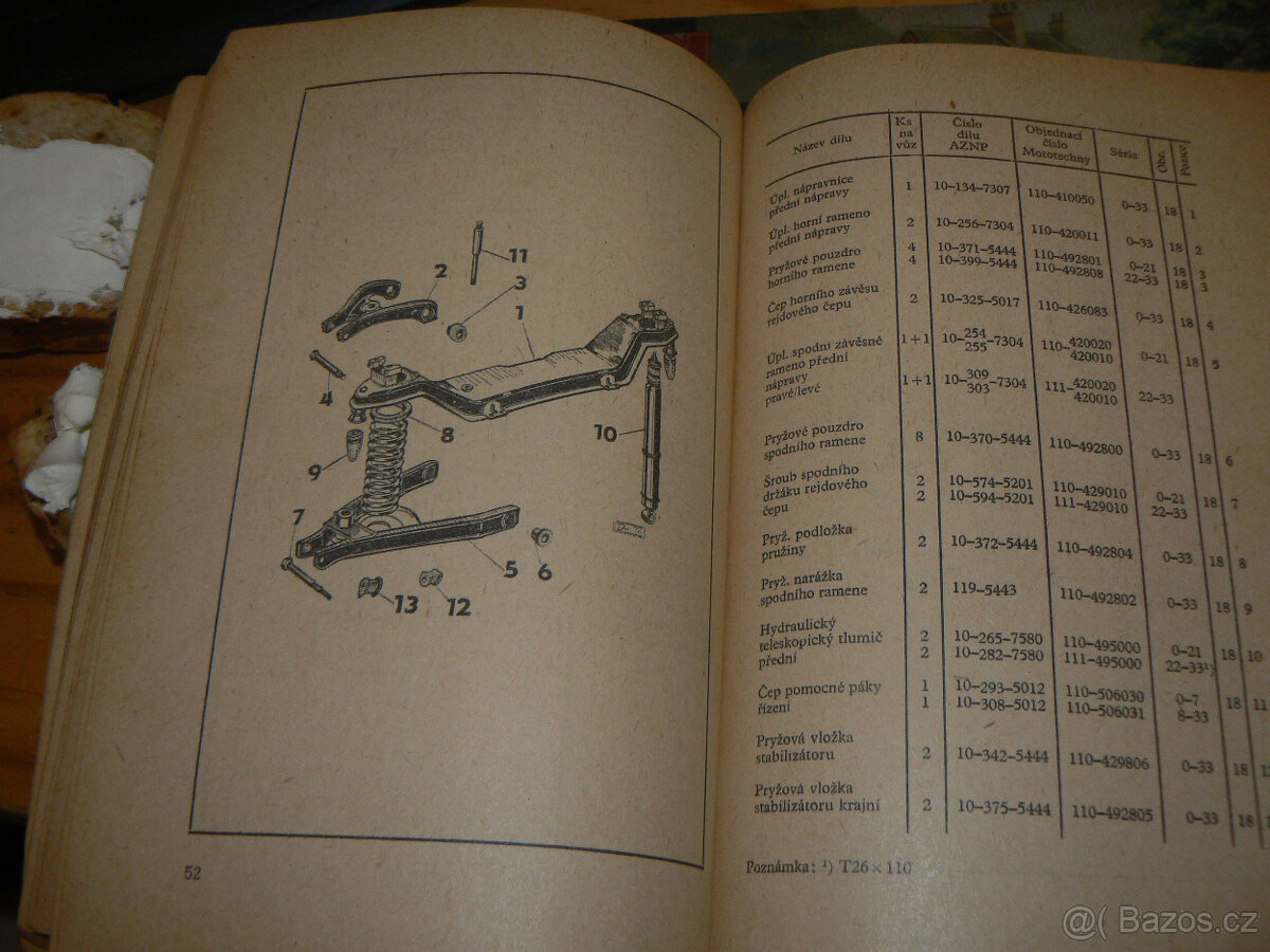 škoda 1000 nejduležitější vyměnitelné díly - 2