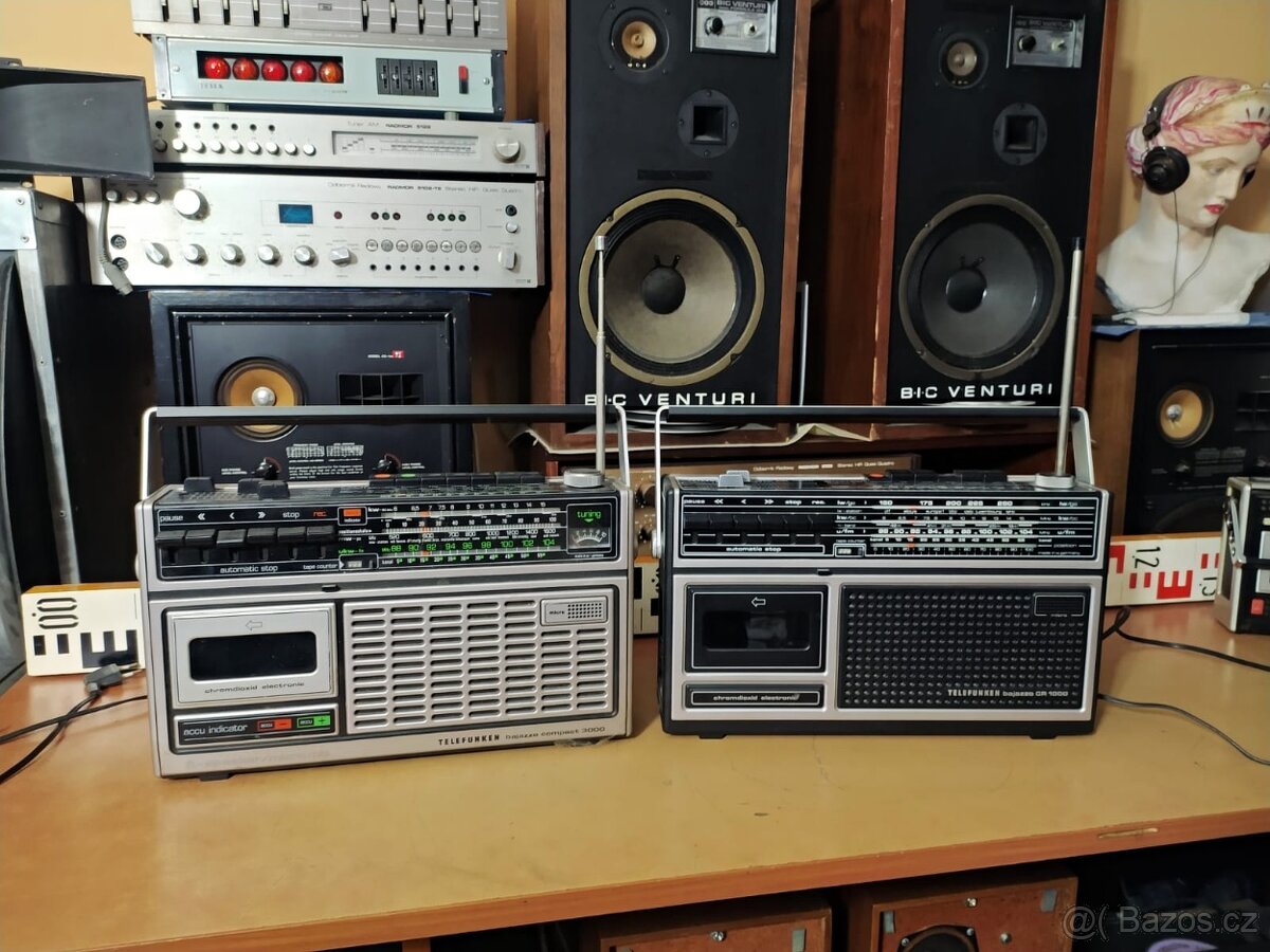 TELEFUNKEN, GRUNDIG, Panasonic, JVC, BASF, ITT, Salut atd... - 2