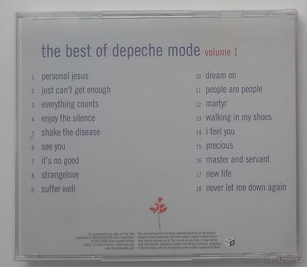 Depeche Mode EU CD Promo The Best Of Volume 1 - 2