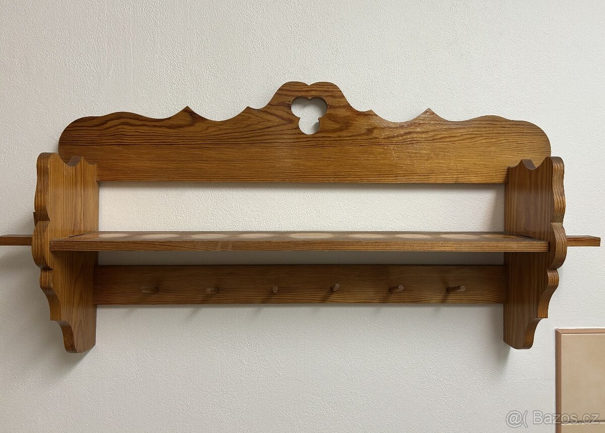 Dřevěná polička na zeď - 2