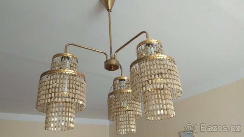 Retro lustr Železnobrodské sklo - 2