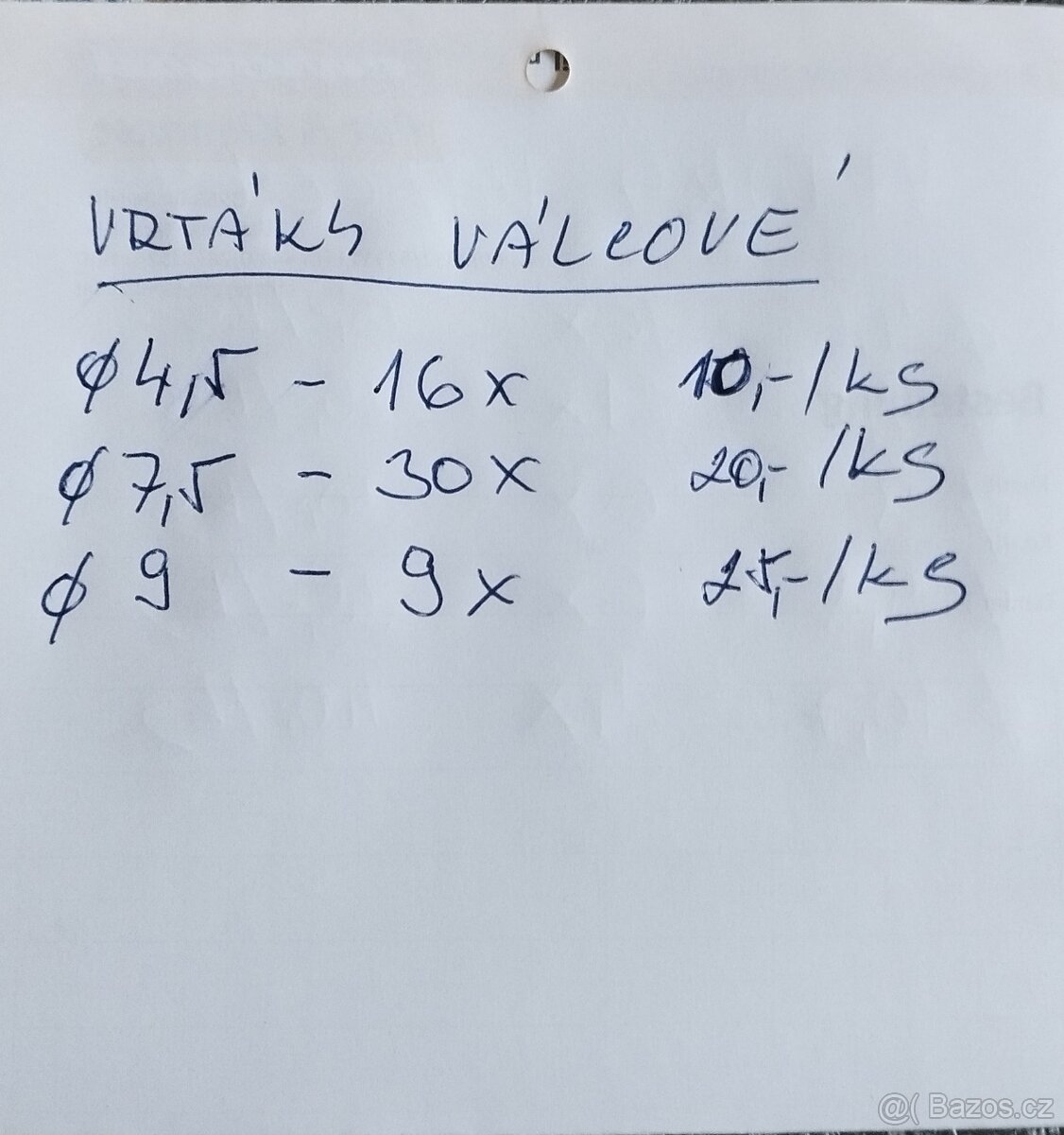 Válcové vrtáky - 2