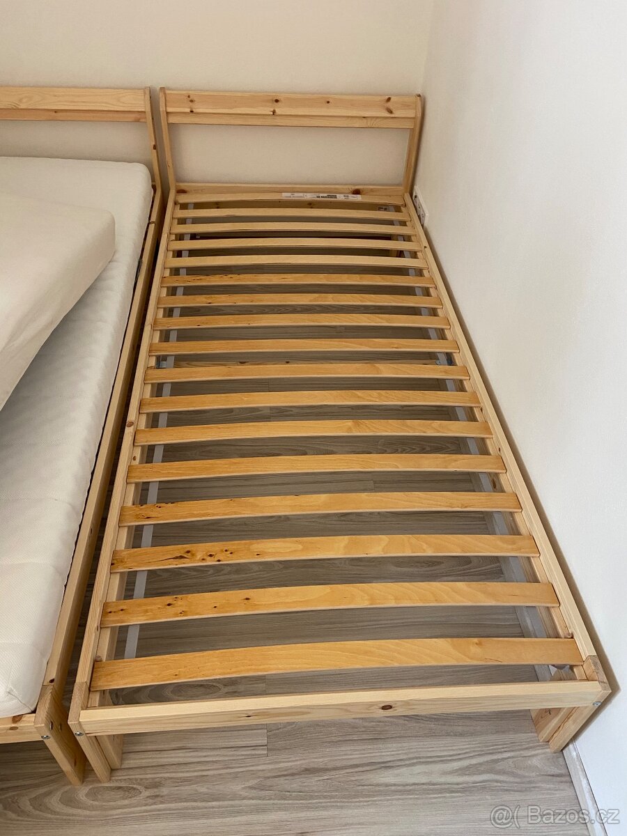 Dřevěná postel 90x200, IKEA - 2