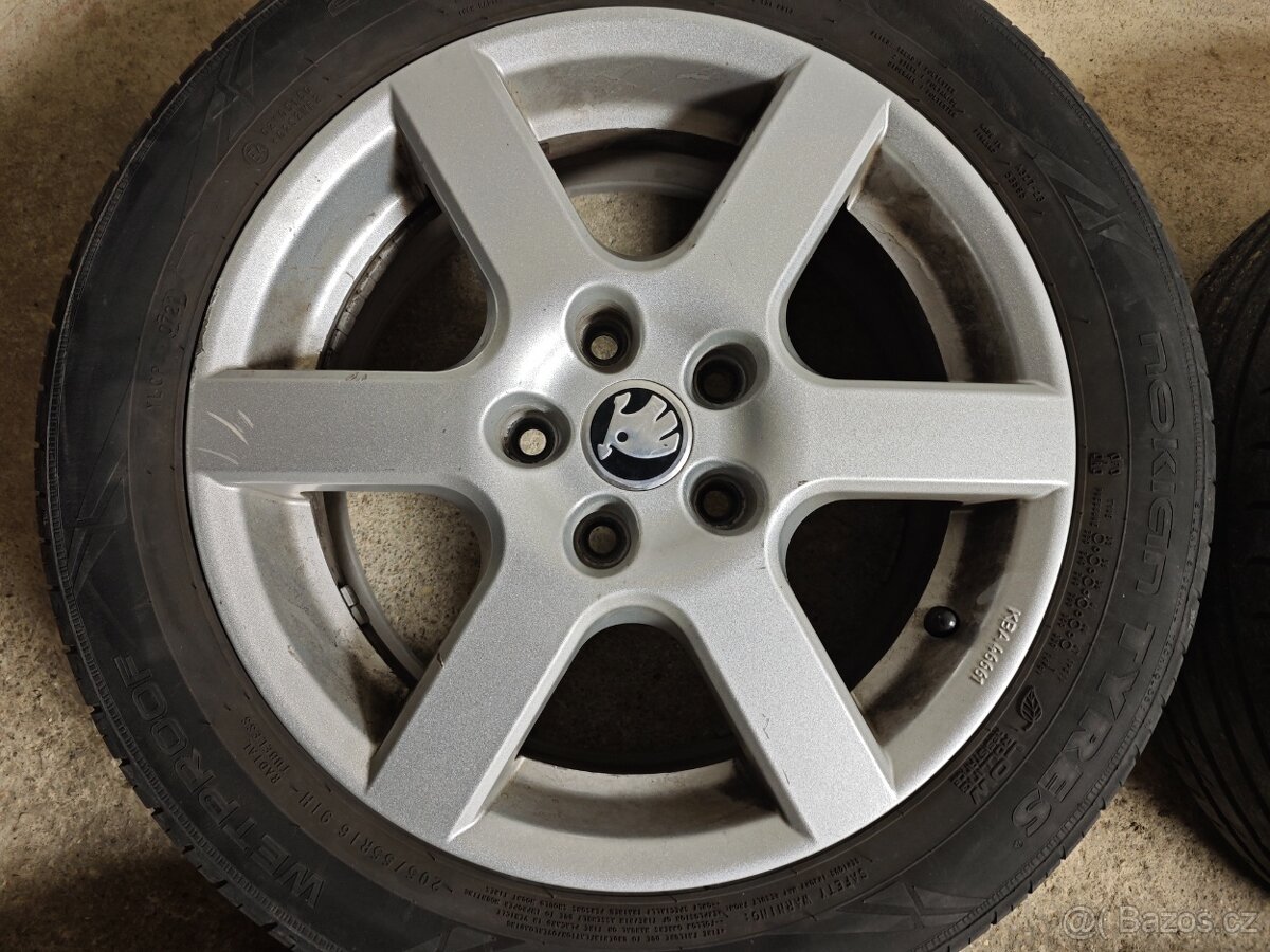 Prodám sadu letních kol r16 5x112 s pneu 205/55 - 2