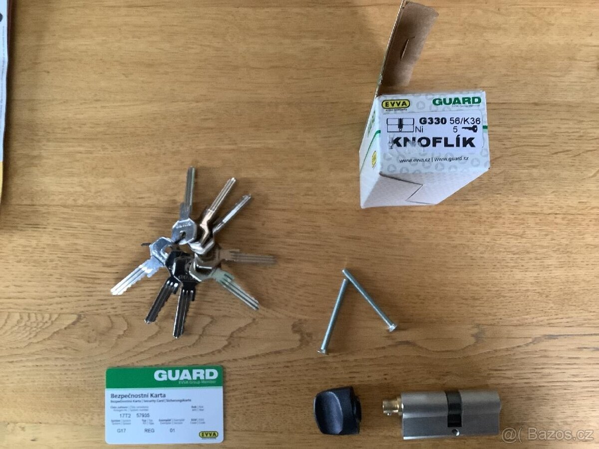 Bezpečnostní oboustranná cylindrická vložka GUARD + karta - 2