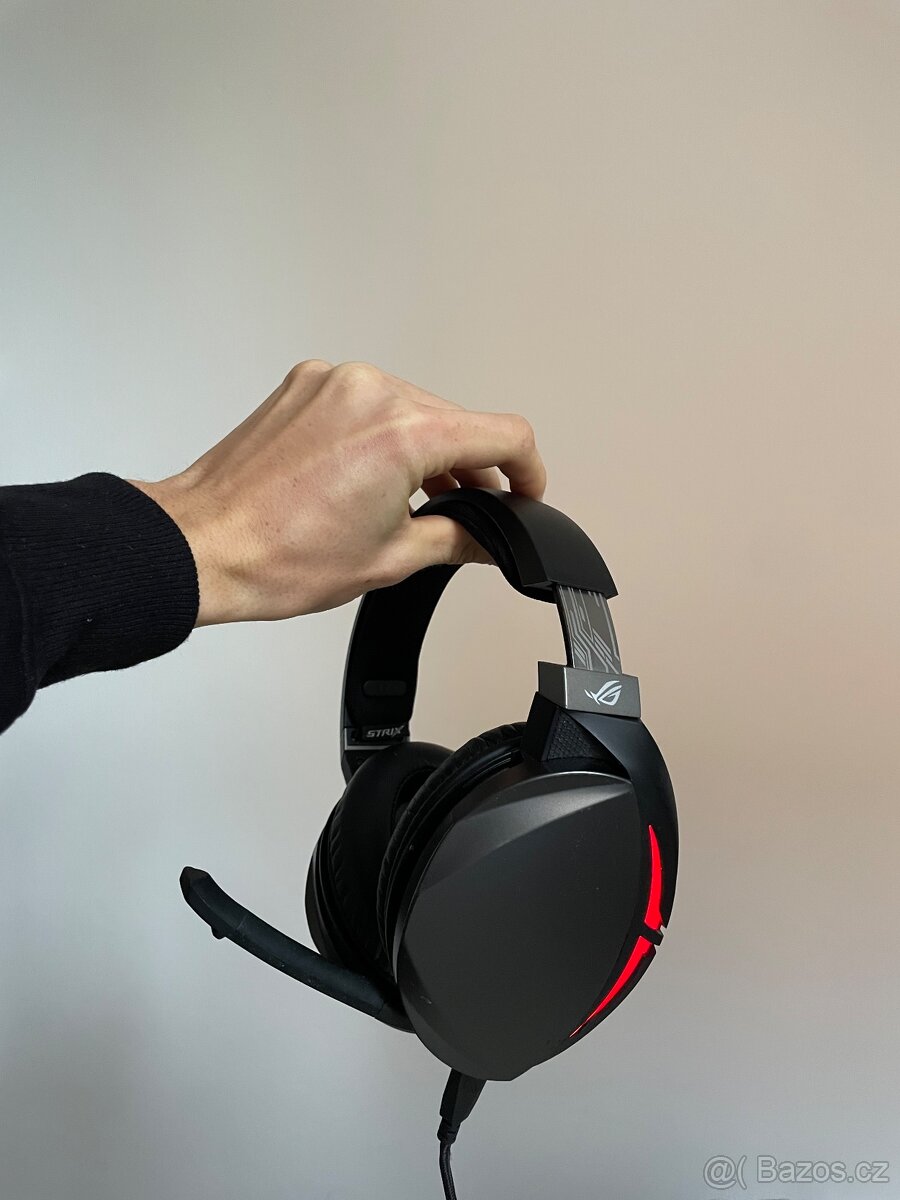 Asus ROG Strix herní sluchátka | červené podsvícení | funkčn - 2