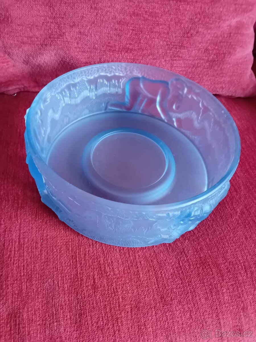 Skleněná modrá mísa - 2