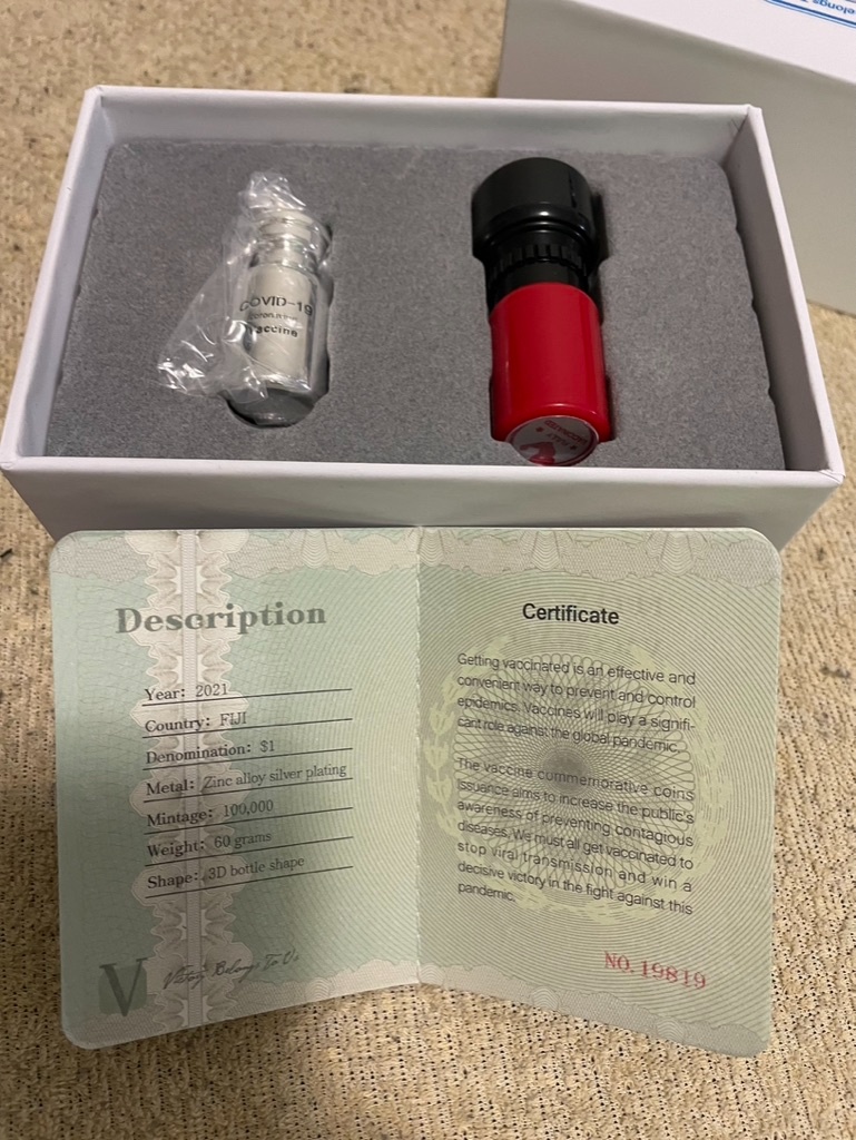 COVID-19 VACCINE BOTTLE – 2021 60 Grams Silver Plated Bottle - 2