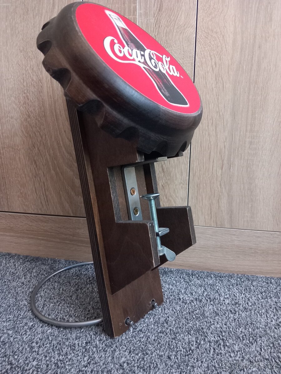 Velký dřevěný barový otvírák Coca Cola - 2