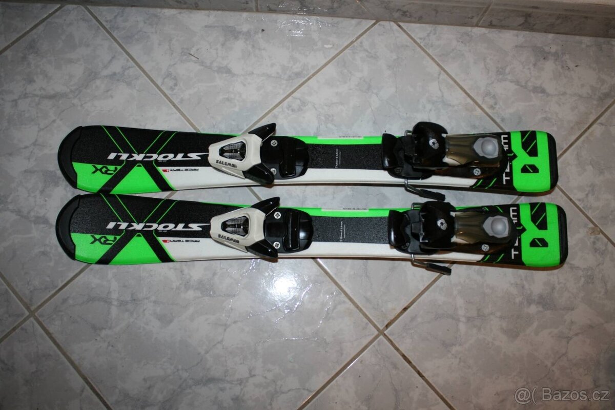 detské lyže Stockli 70 cm , lyžáky salomon - 2