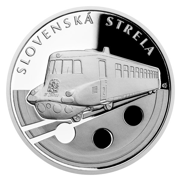 STŘÍBRNÁ MINCE NA KOLECH - VLAKOVÁ SOUPRAVA SLOVENSKÁ STRELA - 2