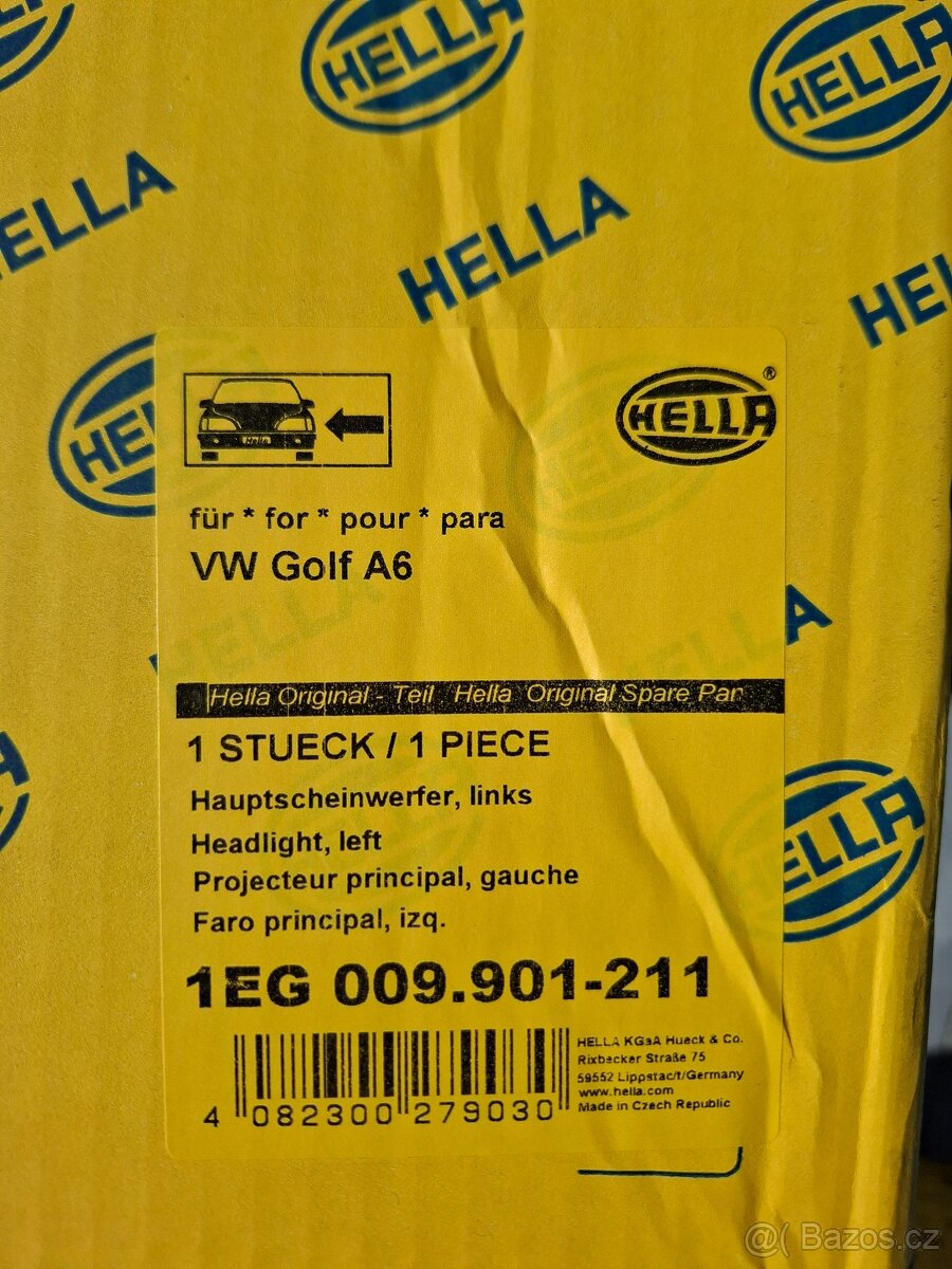 Přední světlomety Hella na VW Golf 6 - 2