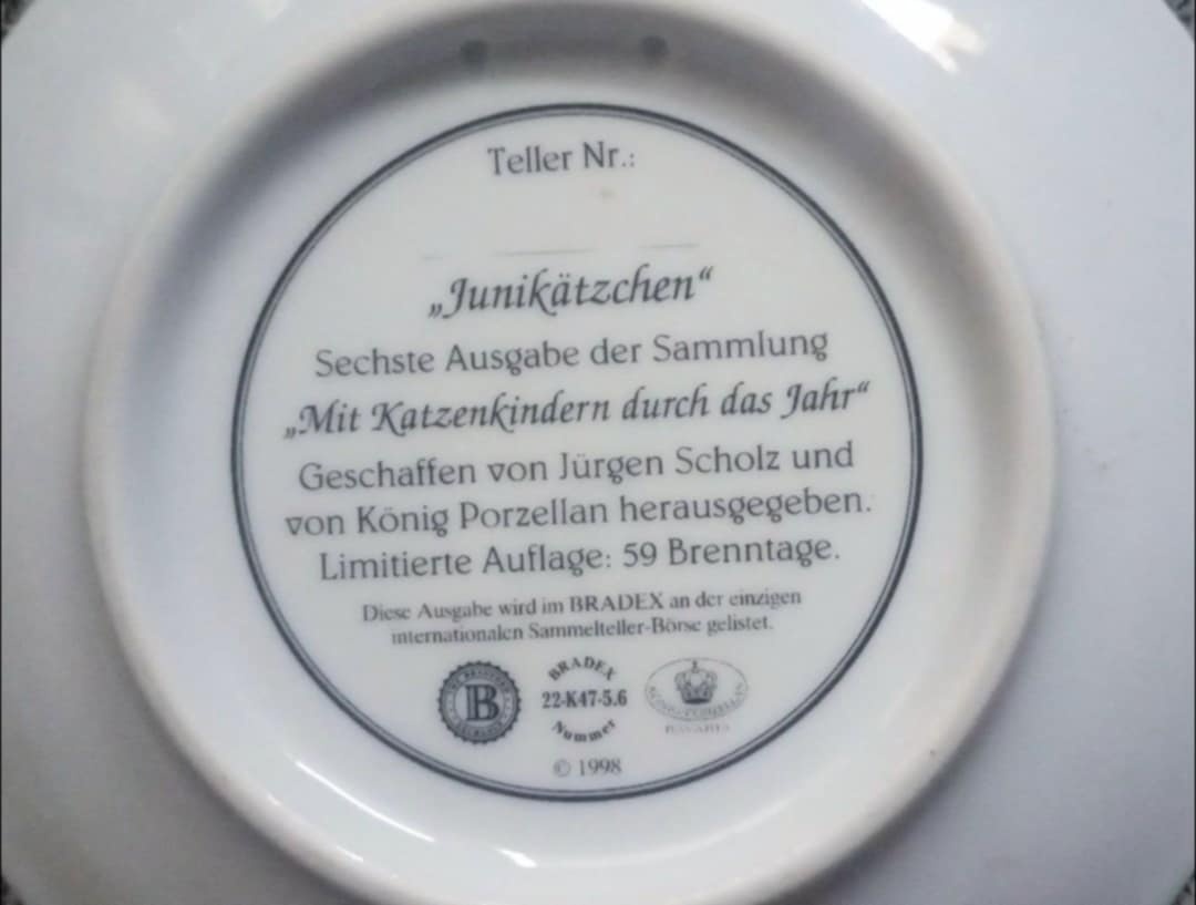 Nástěnný porcelán. talířek König - 2