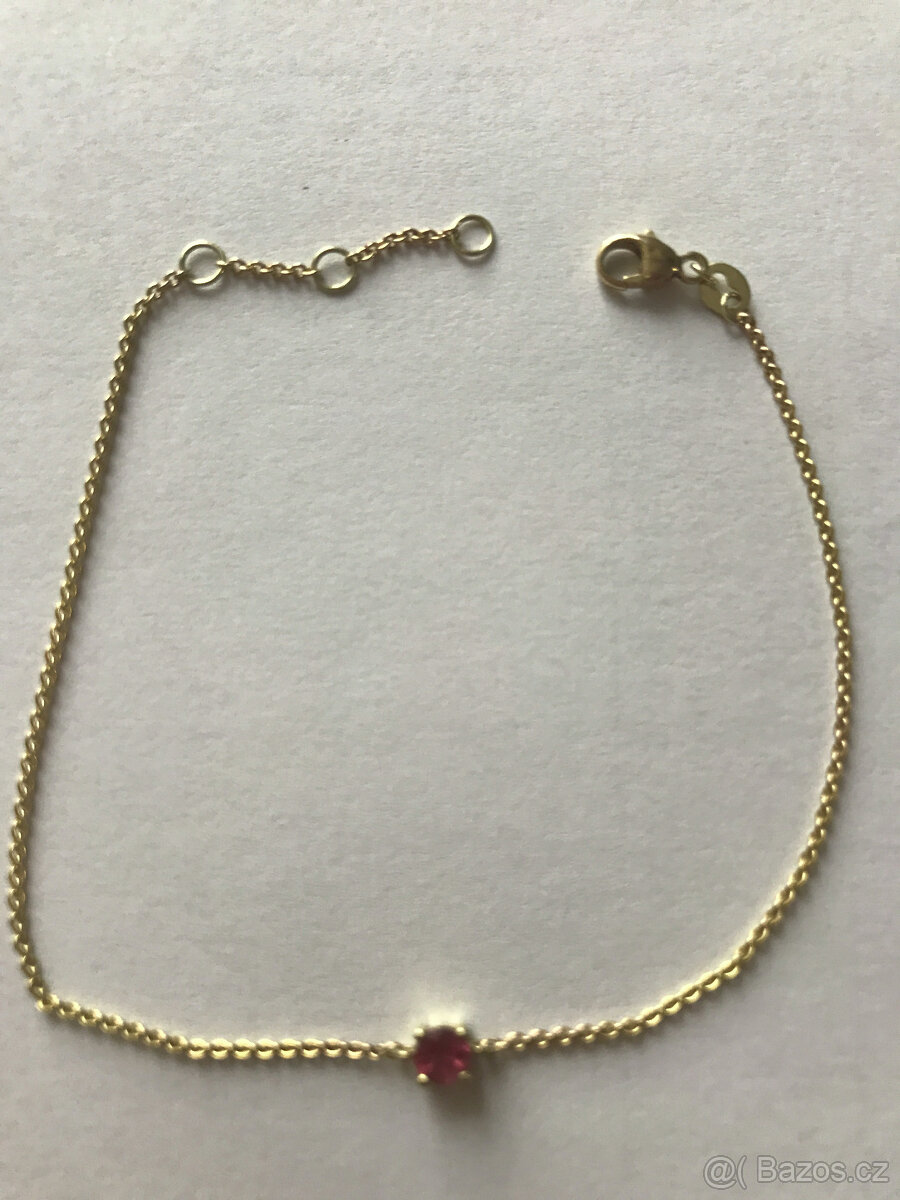 Zlatý náramek s turmalínem - 2