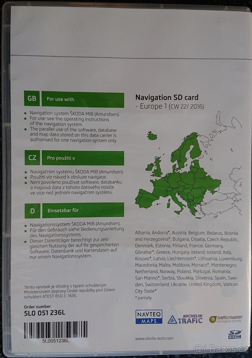 Navigace - Mapy Škoda SuperB, Octávia, Rapid, Kodiaq - 2