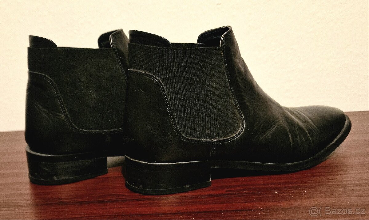 DÁMSKÉ KOŽENÉ KOTNÍČKOVÉ BOTY "PERKA"38-39 - 2