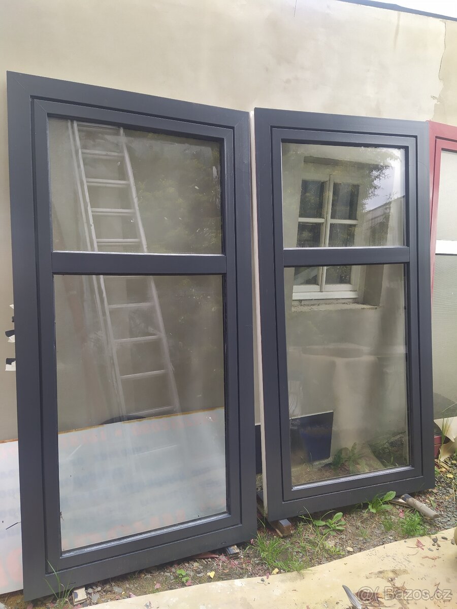 Plastová okna 4 ks Použitá 198 cm. x 106 cm. - 2