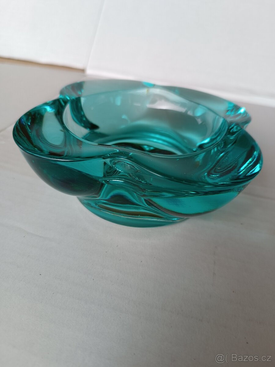 Popelník, miska - čtyřlístek - tyrkysový - Rudolf Jurnikl - 2