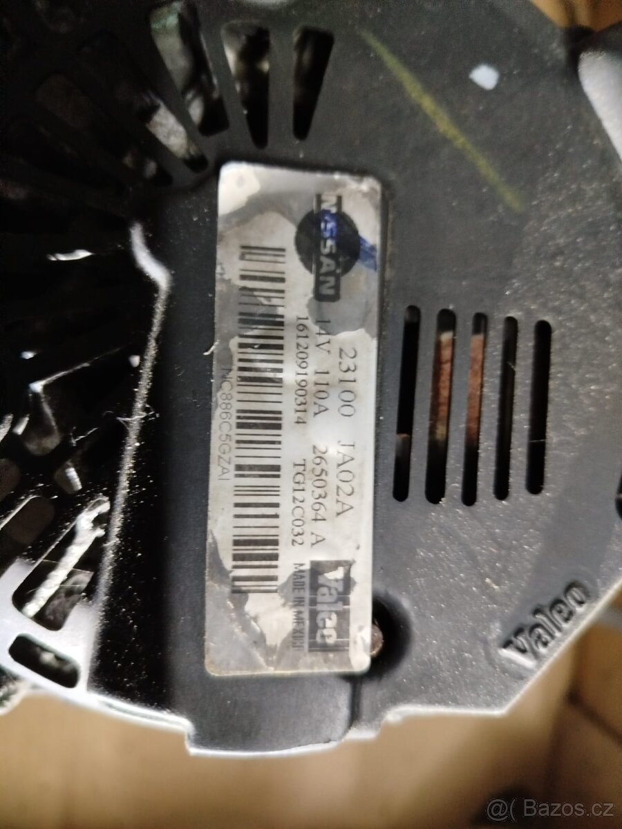 Nissan - Alternátor 23100-JA02A 14V 110A (Valeo)
- 2