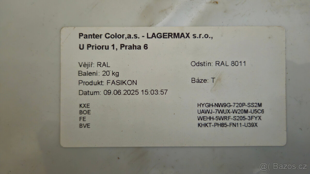 Fasádní barva RAL 8011 hnědá 60 m2 - 2