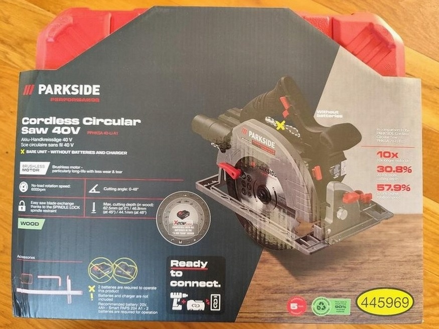 Aku kotoučová pila Parkside Performance 40V PPHKSA 40-Li A1 - 2
