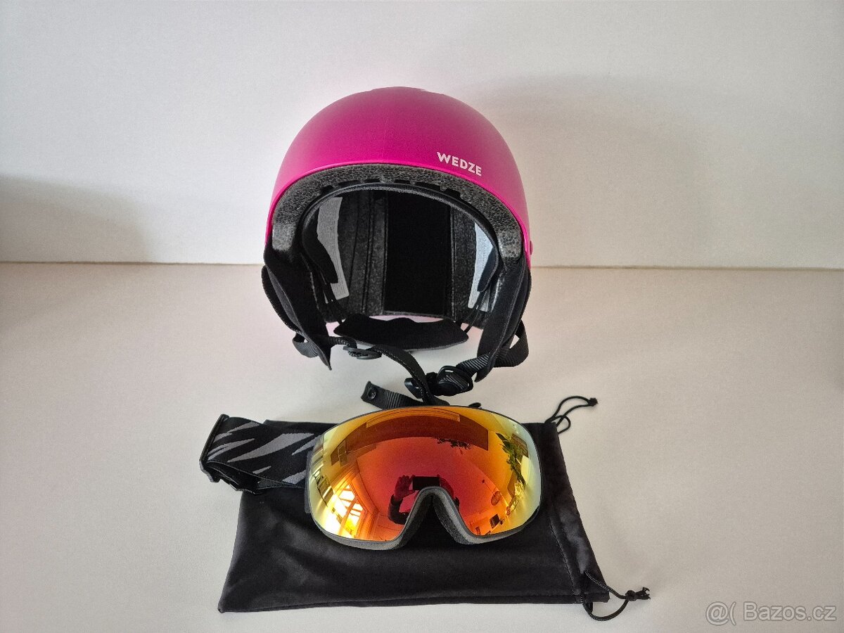 Dětská lyžařská helma s brýlemi - 2