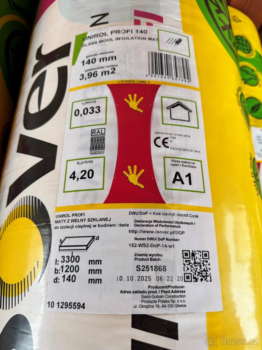 Izolační materiál + difuzní folie - 2