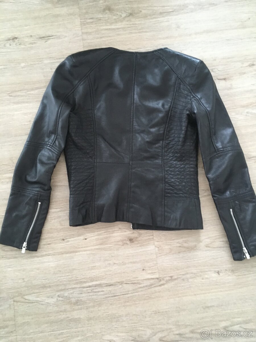 Kvalitní kožená bunda,XS - 2