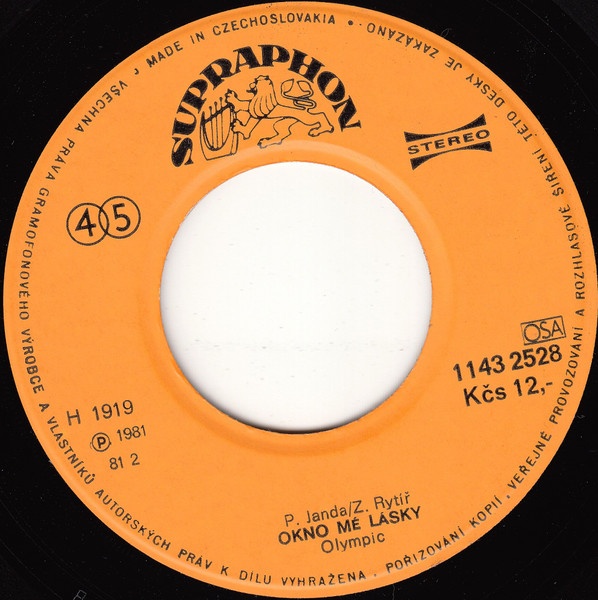 Olympic - Okno mé lásky / Já (SP) - 2