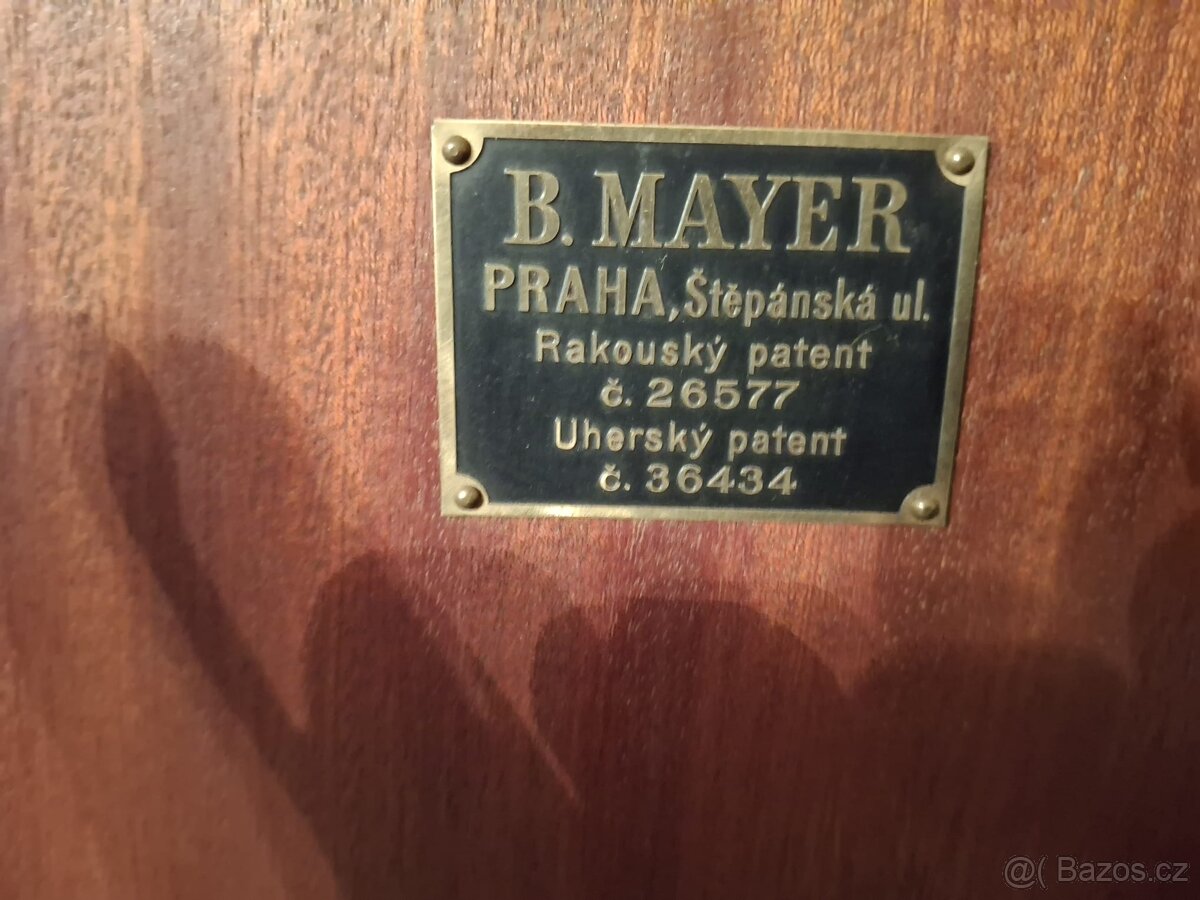 Secesní prosklená knihovna / vitrína B.Mayer - 2