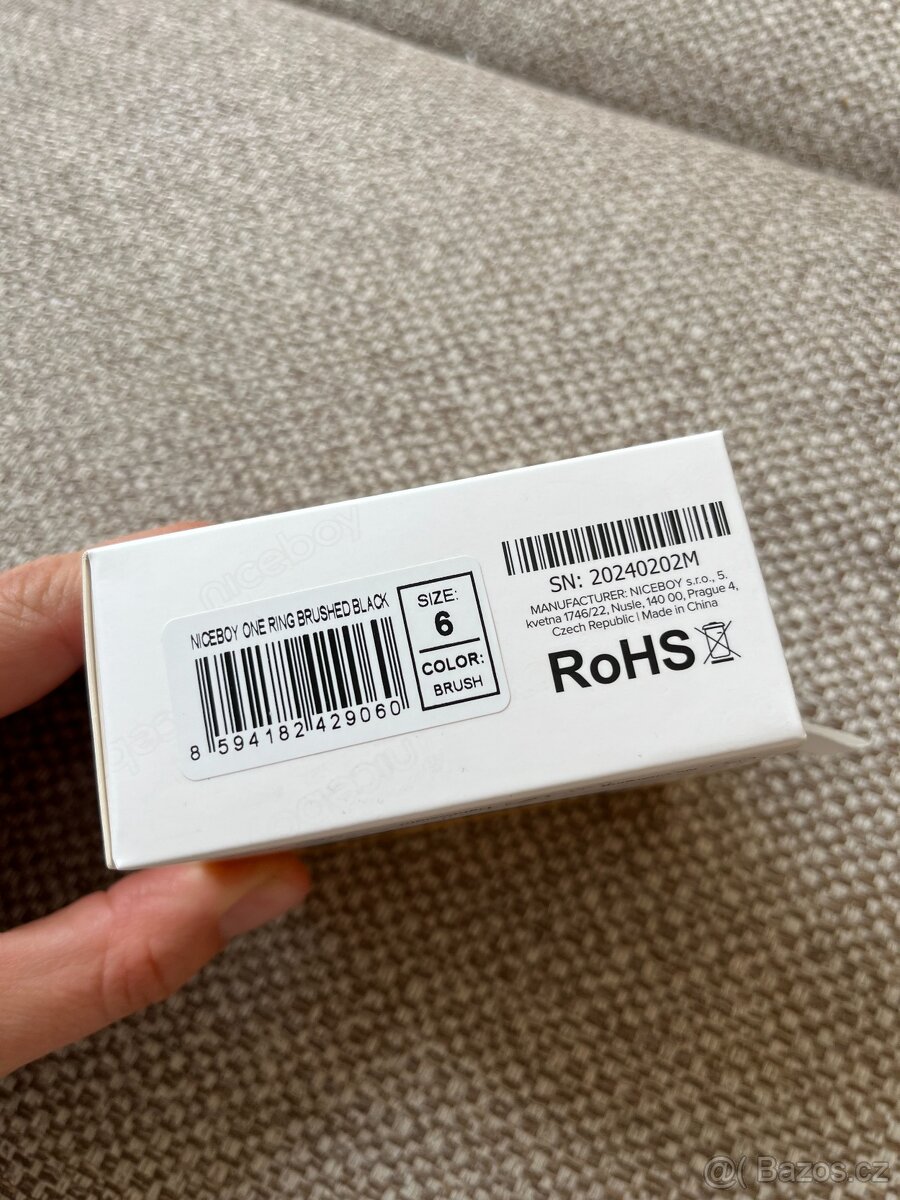 Platebni prsten Niceboy One, brushed black, vel.6 - 2