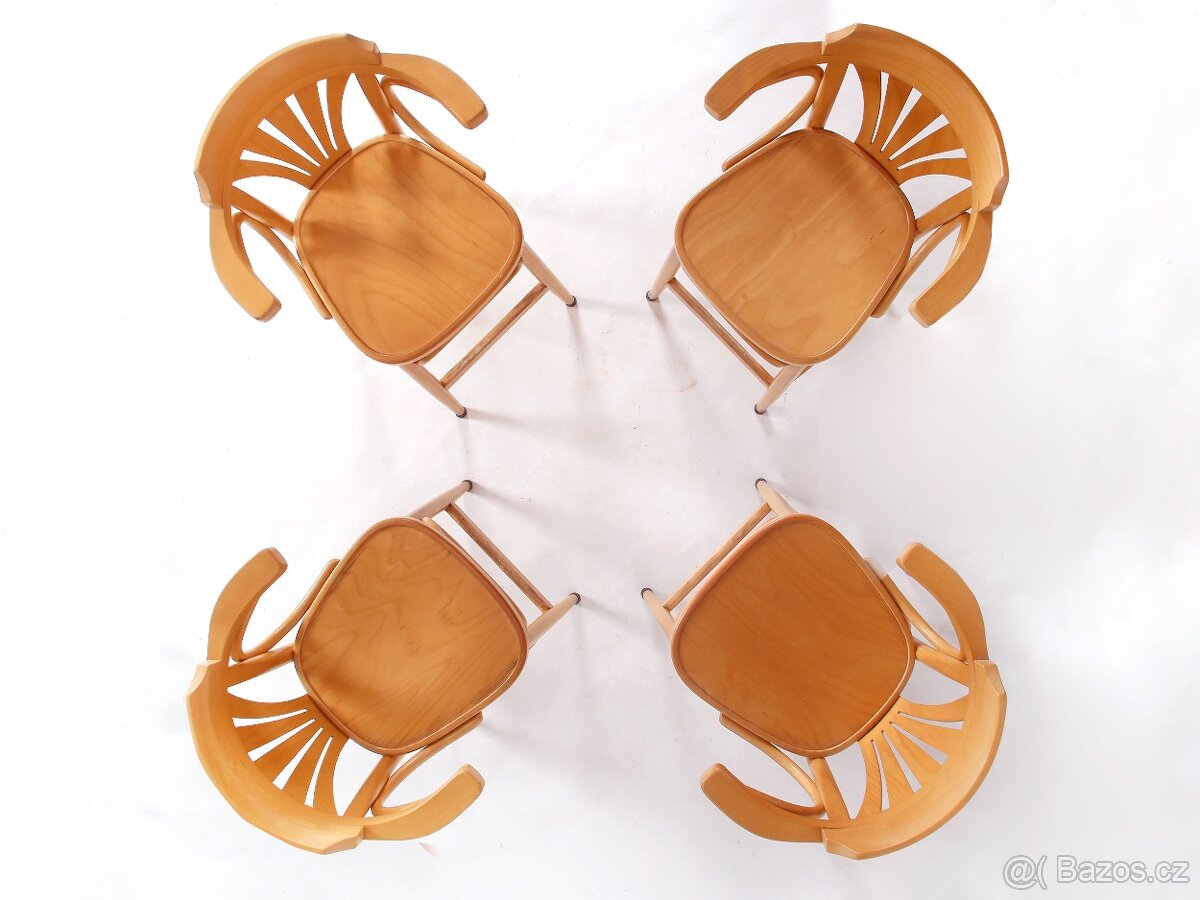 Vyhkledávané barové židle, barovky TON, buk, 8 ks - 2