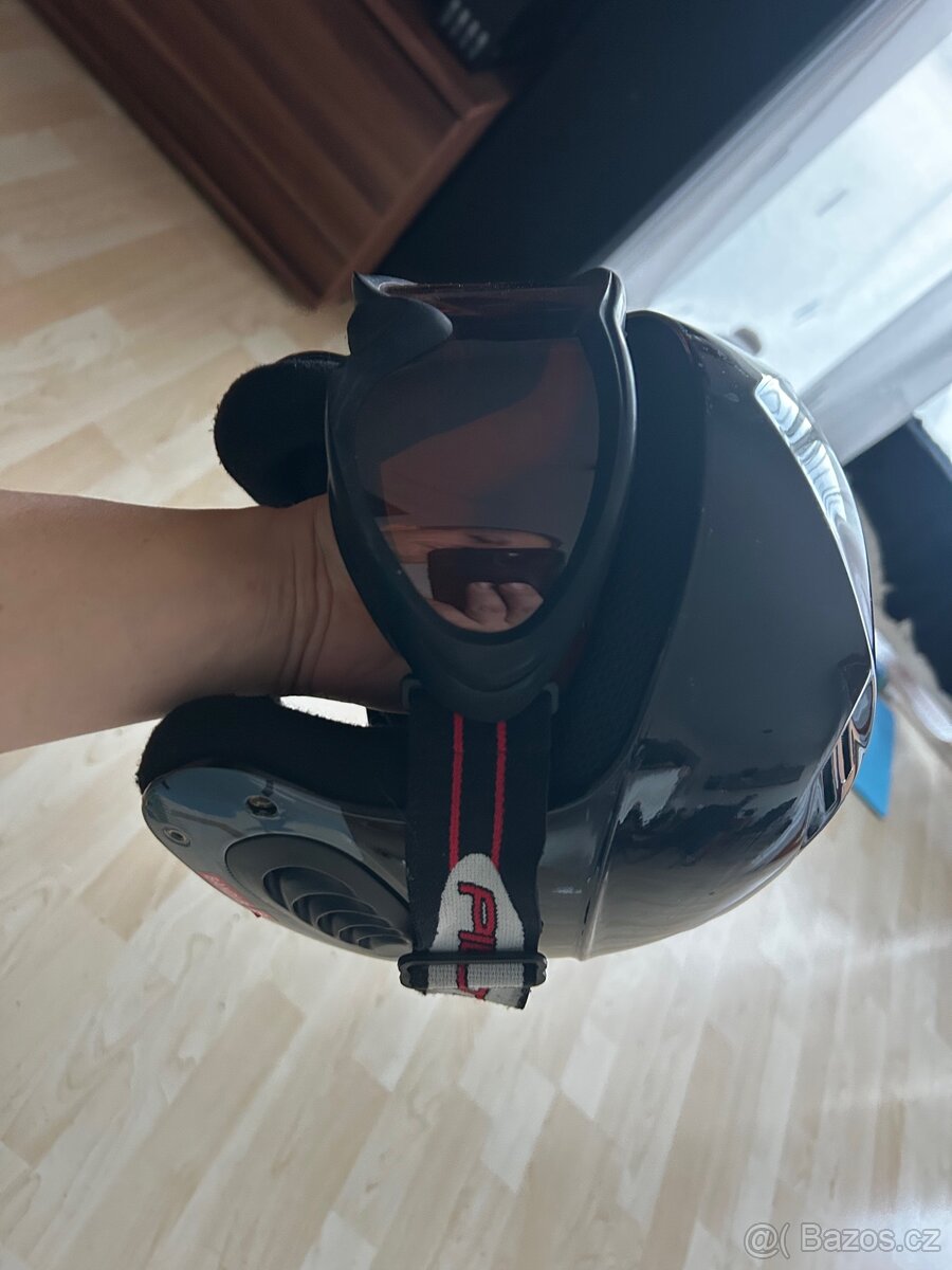 Detska lyzarska helma + bryle - 2