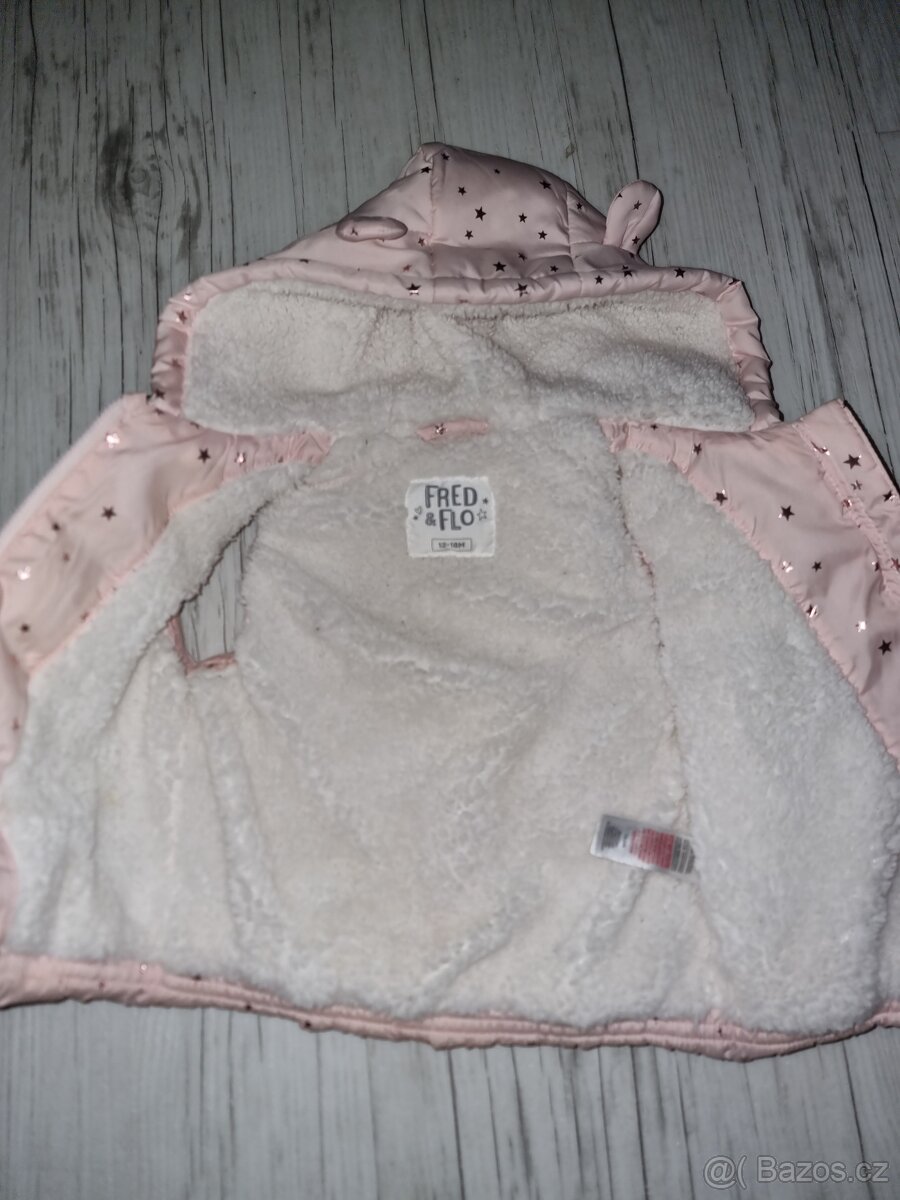 Dívčí teplá zimní vesta 12-18 M - 2