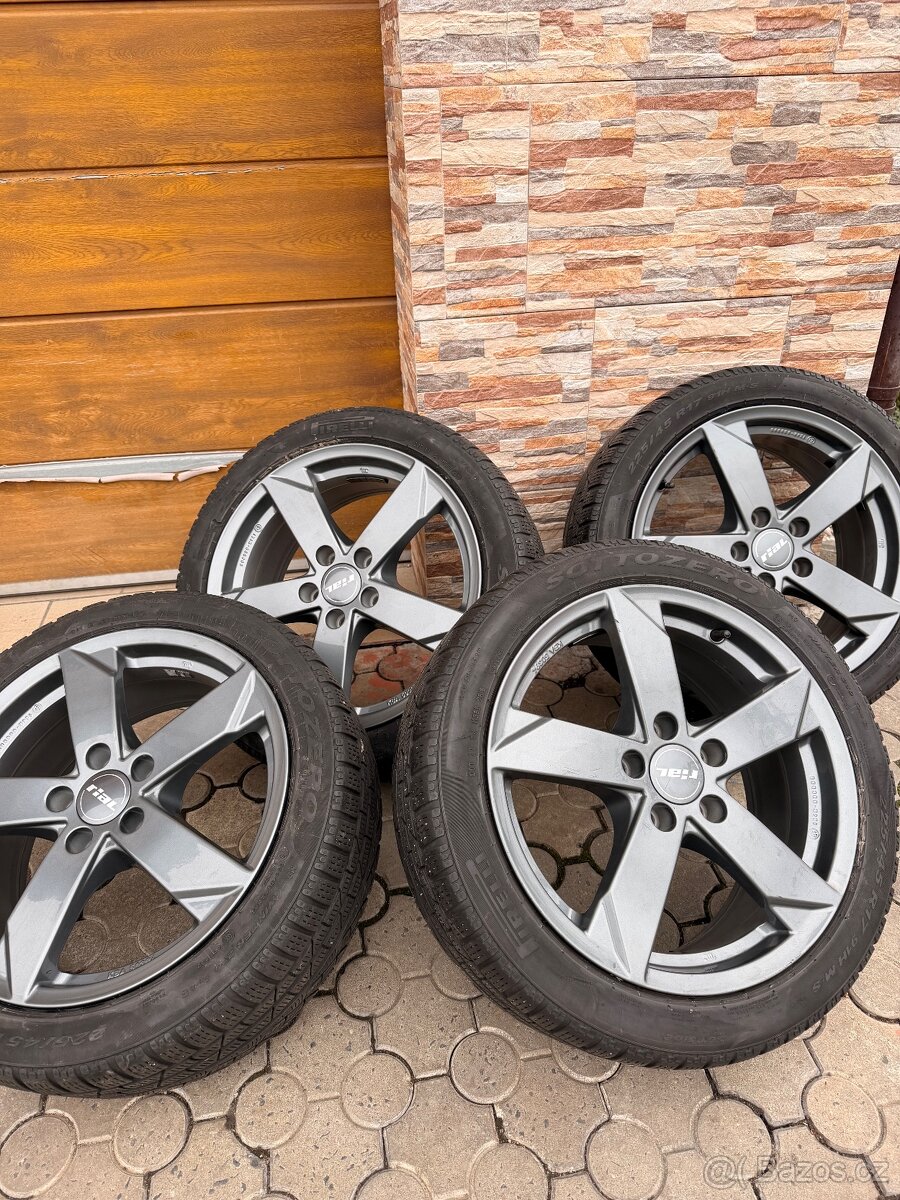 ALU kola Rial 5x112 R17 zimní pneu 225/45 R17 - 2