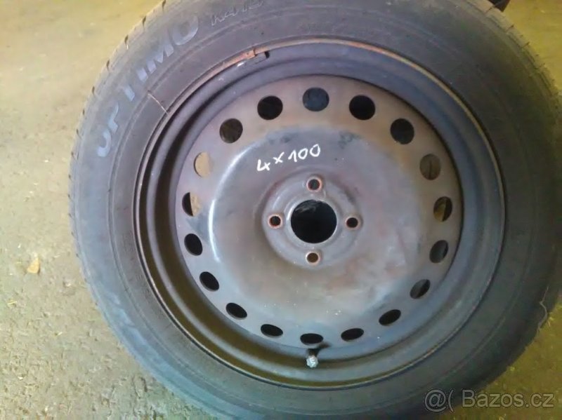 DISKY 4x100 RENAULT + PNEU LETNÍ 205/60/16 5-6mm - 2