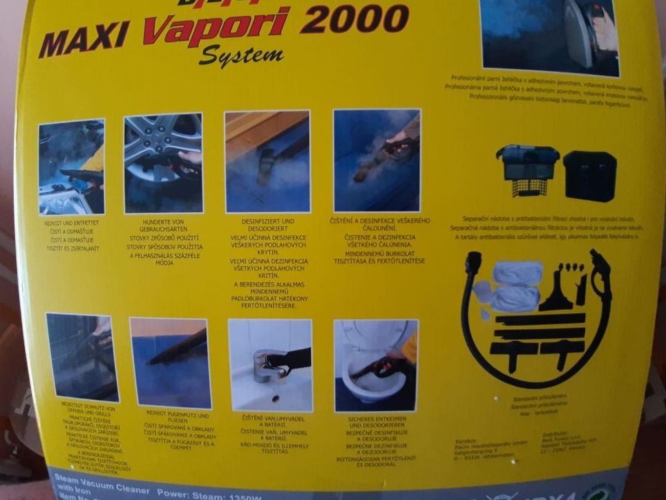 Parní čistič BECK s vysavačem a parní žehličkou - 2