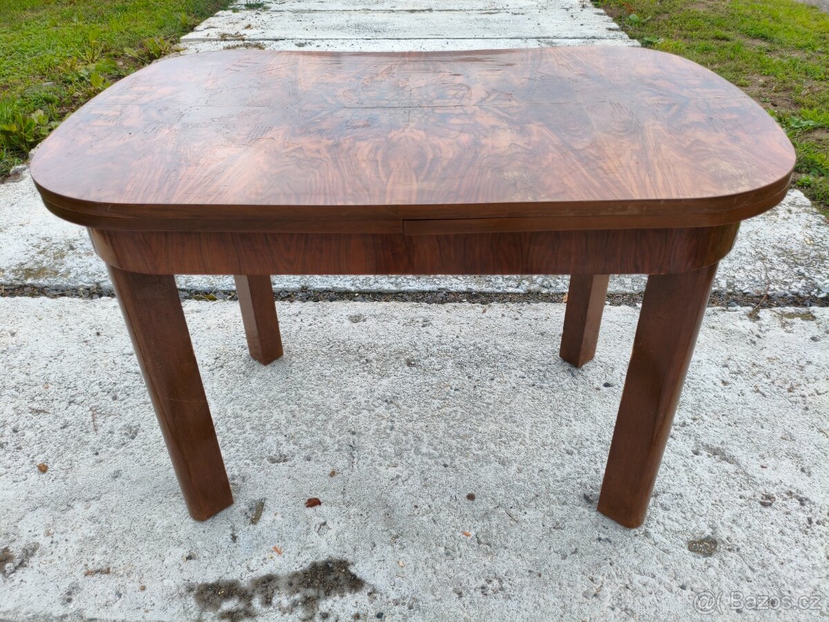 Halabala rozkládací stůl v ořechové kořenici - 2