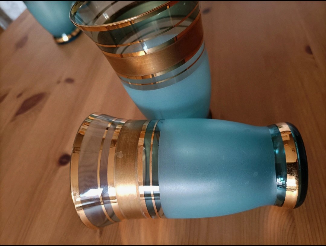 Skleněný servis, džbán, skleničky - 2